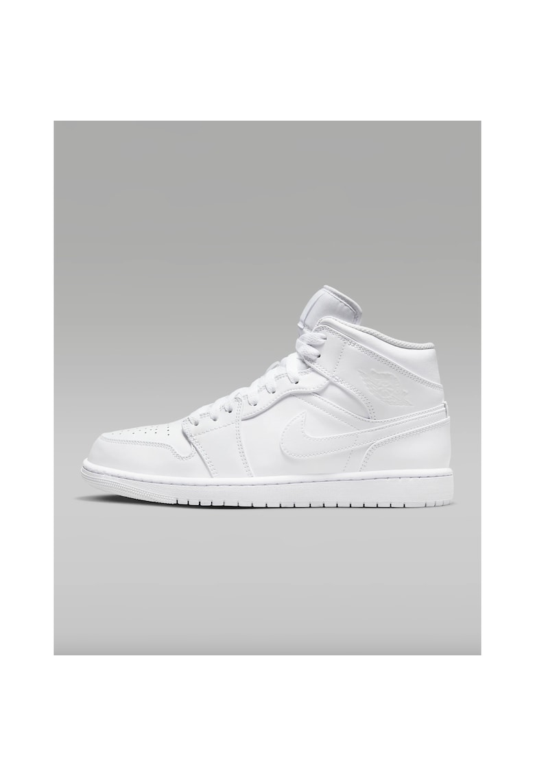 Pantofi sport pentru barbati AIR JORDAN Mid 1 - Marimea 40 - alb - piele naturala - Talpa din cauciuc cu sistem de amortizare Air - model 554724-136
