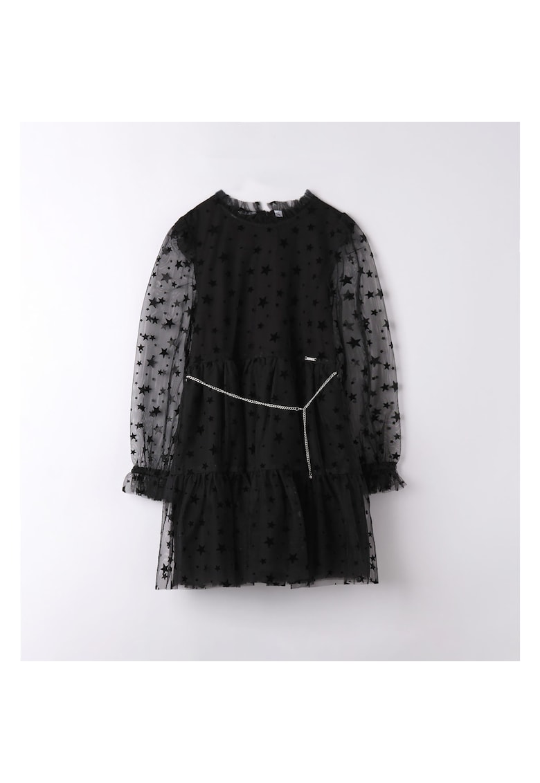 Rochie din tull pentru fete - 0.7722 - Negru - Negru
