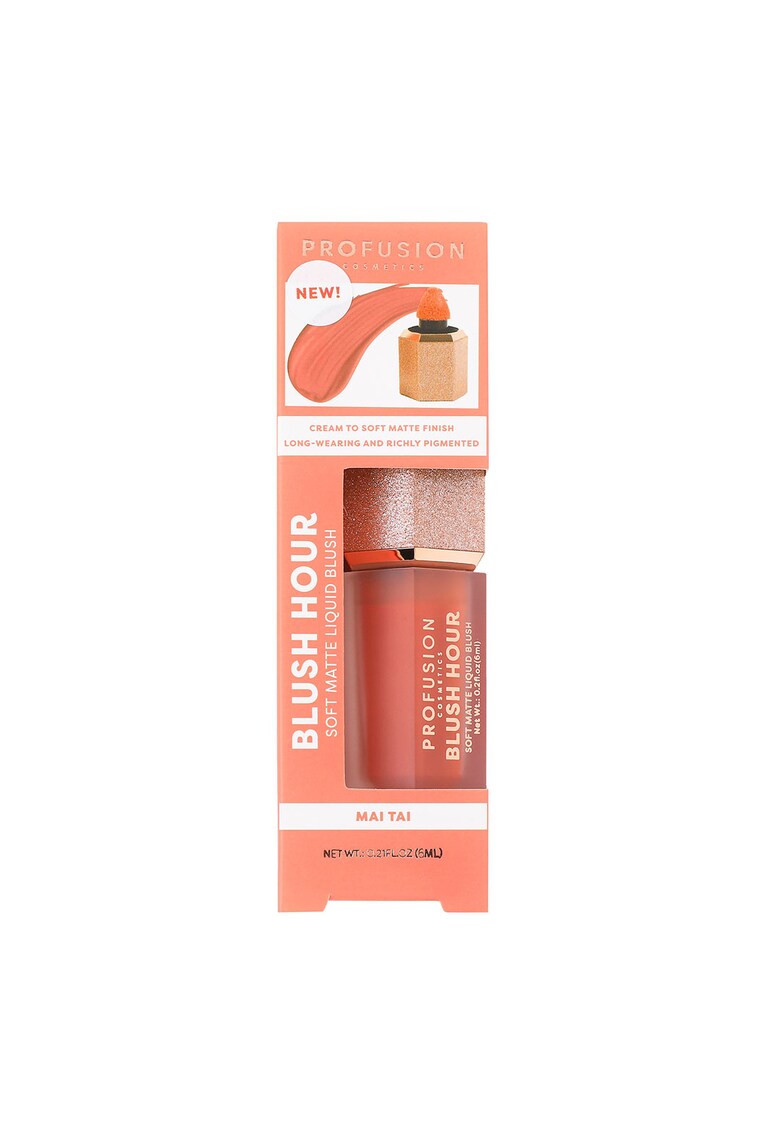 Blush lichid mat delicat - Mai Tai - Blush Hour - 6 ml Blush lichid mat delicat - Mai Tai - Blush Hour - 6 ml