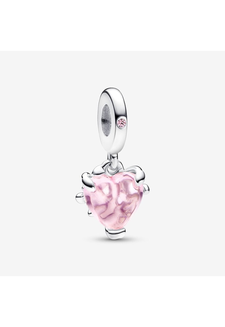 Talisman tip pandantiv Inima si Arbore Genealogic Argint 925 si Zirconiu - Roz