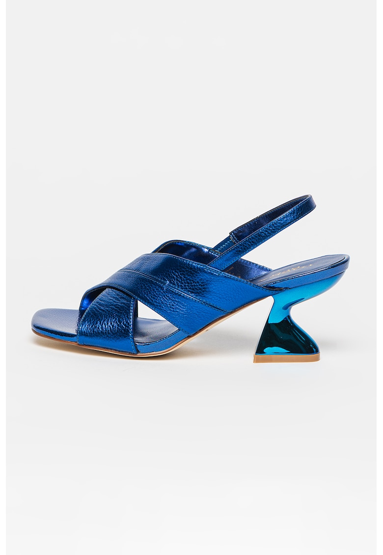 Tosca Blu Кожени обувки с отворена пета и котешки ток за Жени Tosca Blu Кожени обувки с отворена пета и котешки ток за Жени