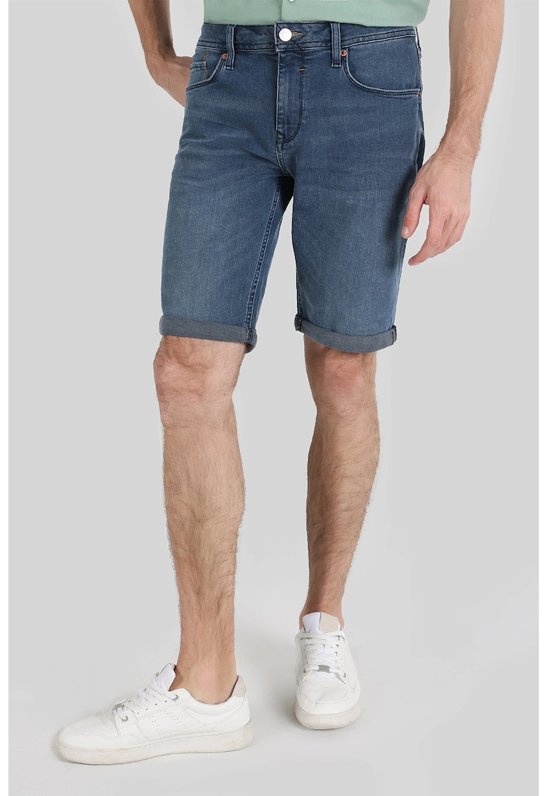 Bermude din denim cu 5 buzunare