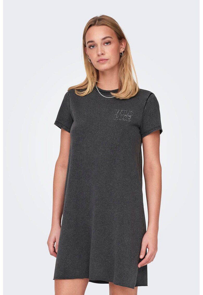 Rochie-tricou scurta cu imprimeu grafic