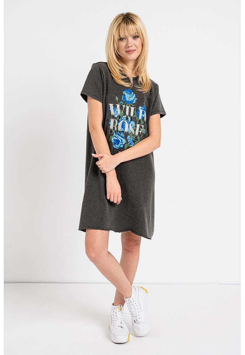 Rochie-tricou cu imprimeu grafic Lucinda