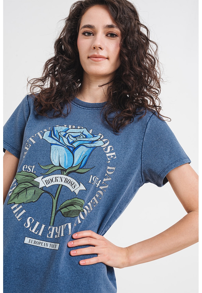 Rochie-tricou cu imprimeu grafic Lucinda