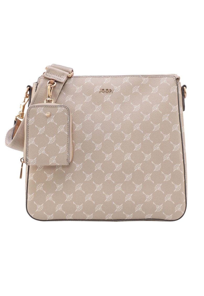 Geanta crossbody de piele ecologica cu model logo Jasmina - Bej