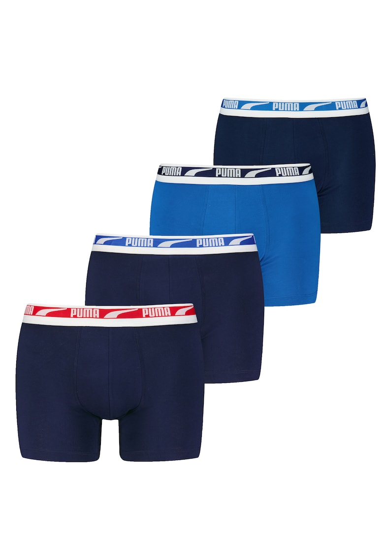 Set de boxeri cu logo Everyday Multi – 4 perechi – Albastru Set de boxeri cu logo Everyday Multi – 4 perechi – Albastru