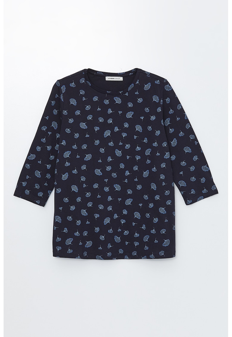 Bluza cu imprimeu si maneci 3/4