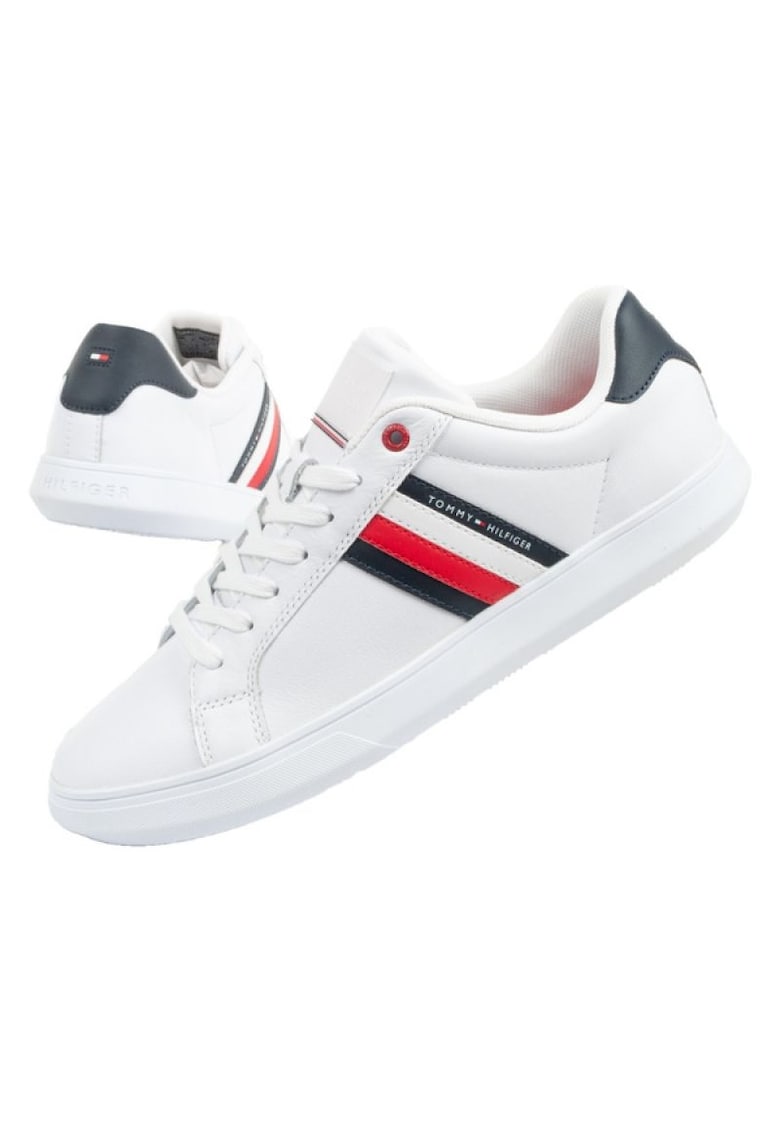 Sneakers barbati - 40% Poliester - 40% Piele naturala - 20% Poliuretan - Alb - 27124