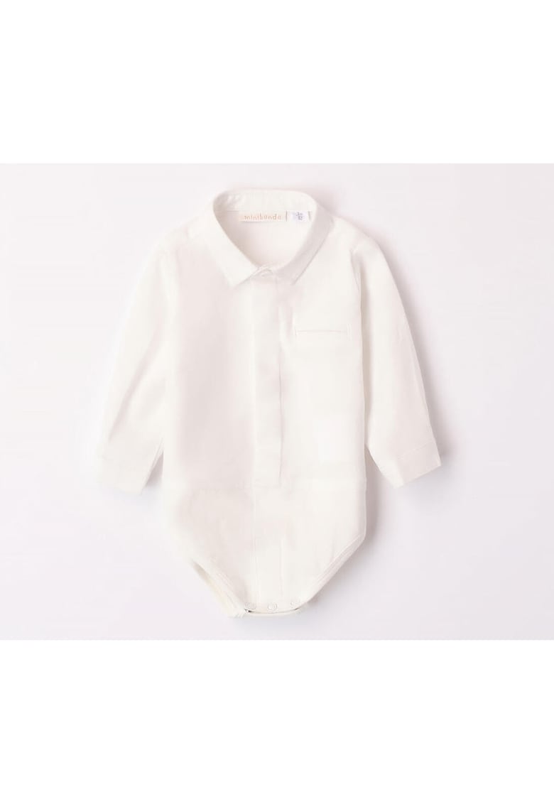 Body camasa pentru bebe baiat - 3.7653 - Alb Natural