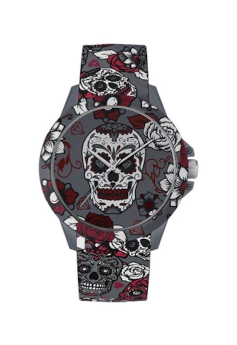 Ceas barbatesc PEWUM2119560 - analog - carcasa rasina - bratara silicon - gri - 40mm