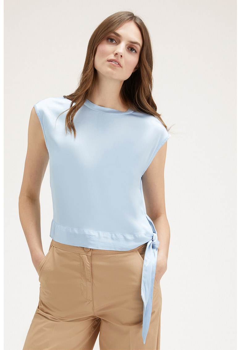 Top de satin cu prindere laterala
