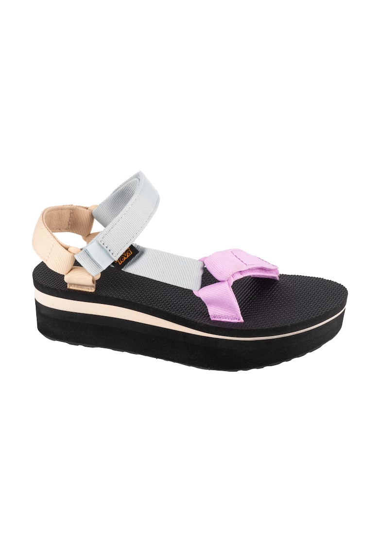 Sandale wedge din material textil cu velcro Universal