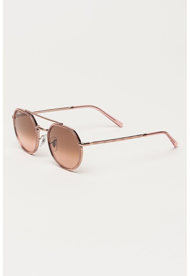 Ochelari de soare rotunzi unisex - Auriu rose