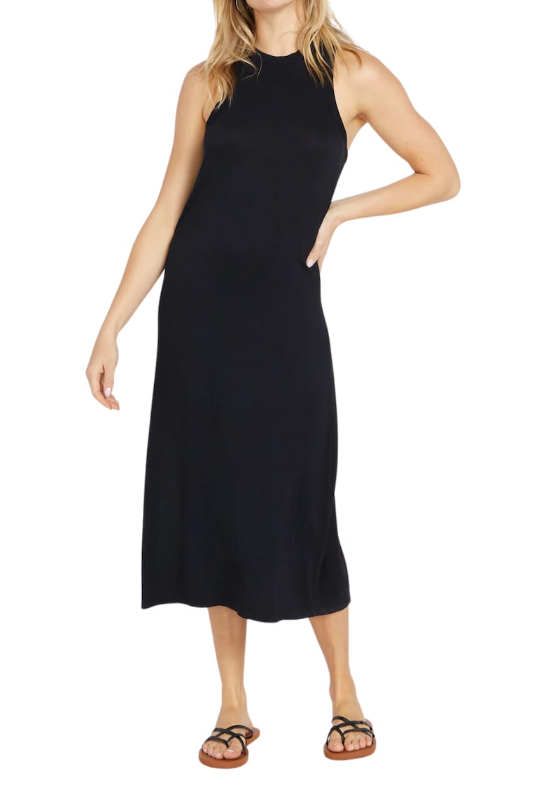 Rochie midi Stonelight - fara maneci - negru -