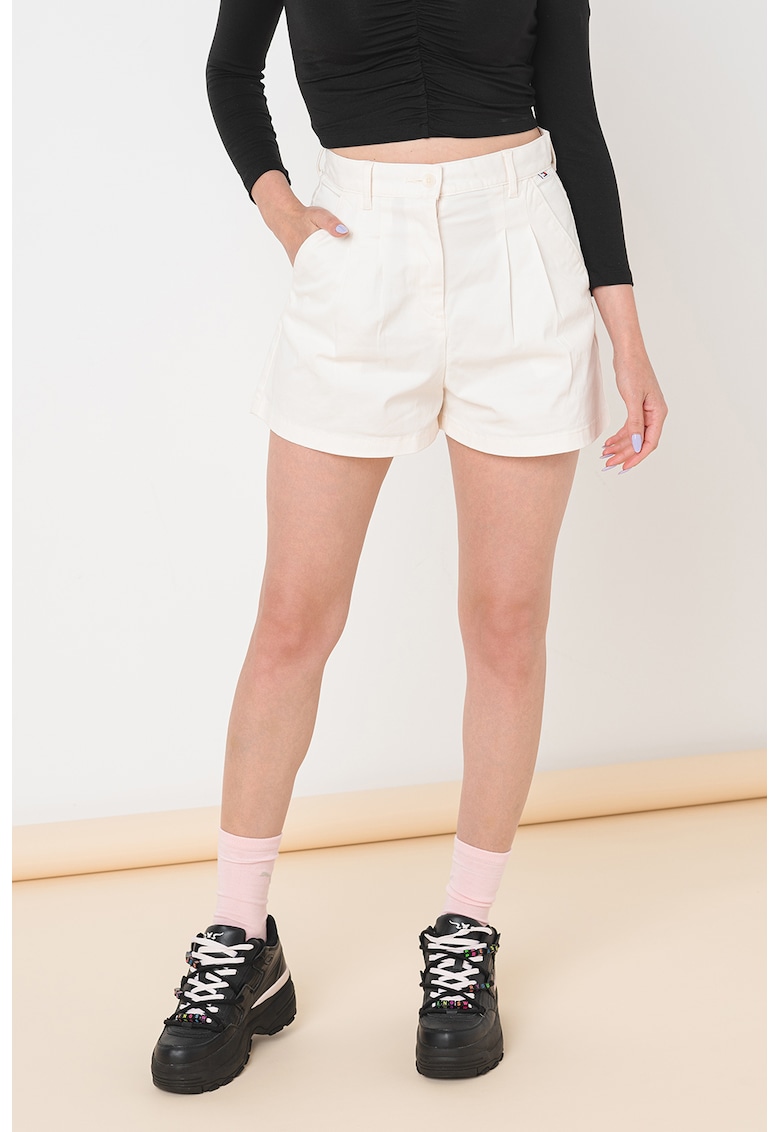 Pantaloni scurti uni din bumbac organic