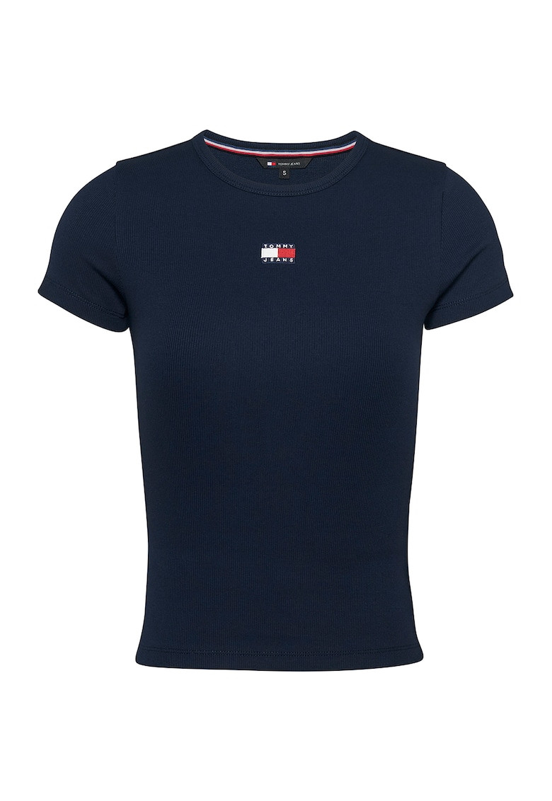 Tricou slim fit striat