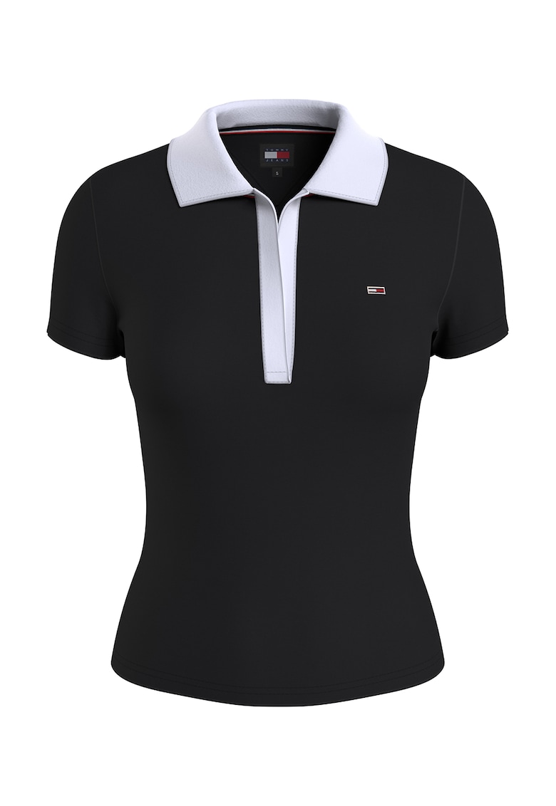 Tricou polo cu guler contrastant