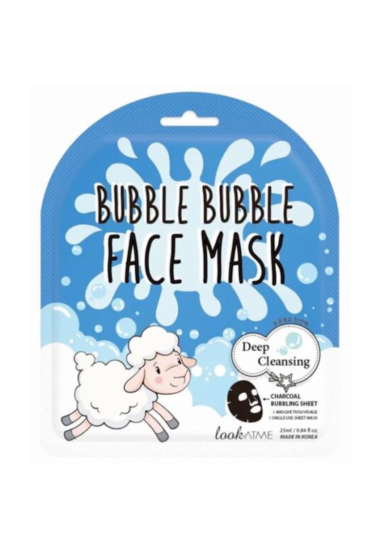 Masca servetel pentru curatare in profunzime cu oxigen - CO2 si carbune negru - 25ml -