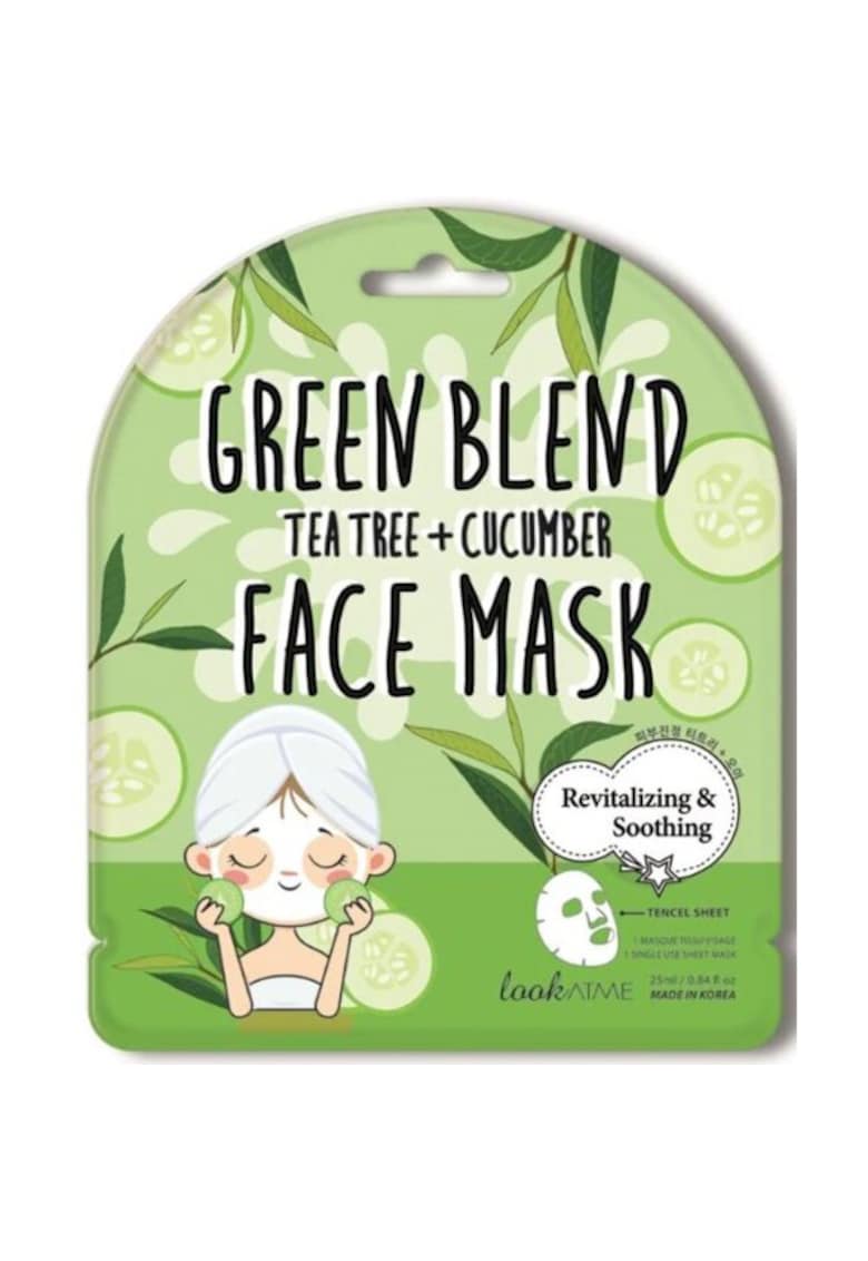 Masca servetel revitalizanta si calmanta cu ceai verde si castravete - 25ml -
