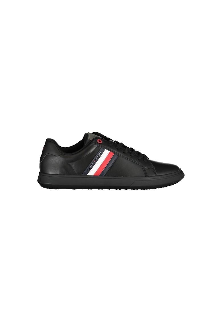 Sneakers barbati -  40% Poliester - 40% Piele naturala - 20% Poliuretan - Negru - 27123
