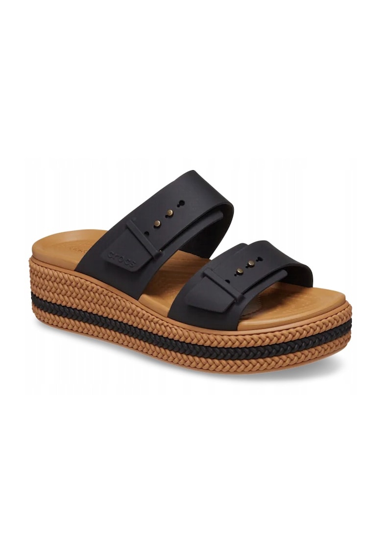 Slapi Femei - Brooklyn Woven Buckle 209978 - Negru - Negru