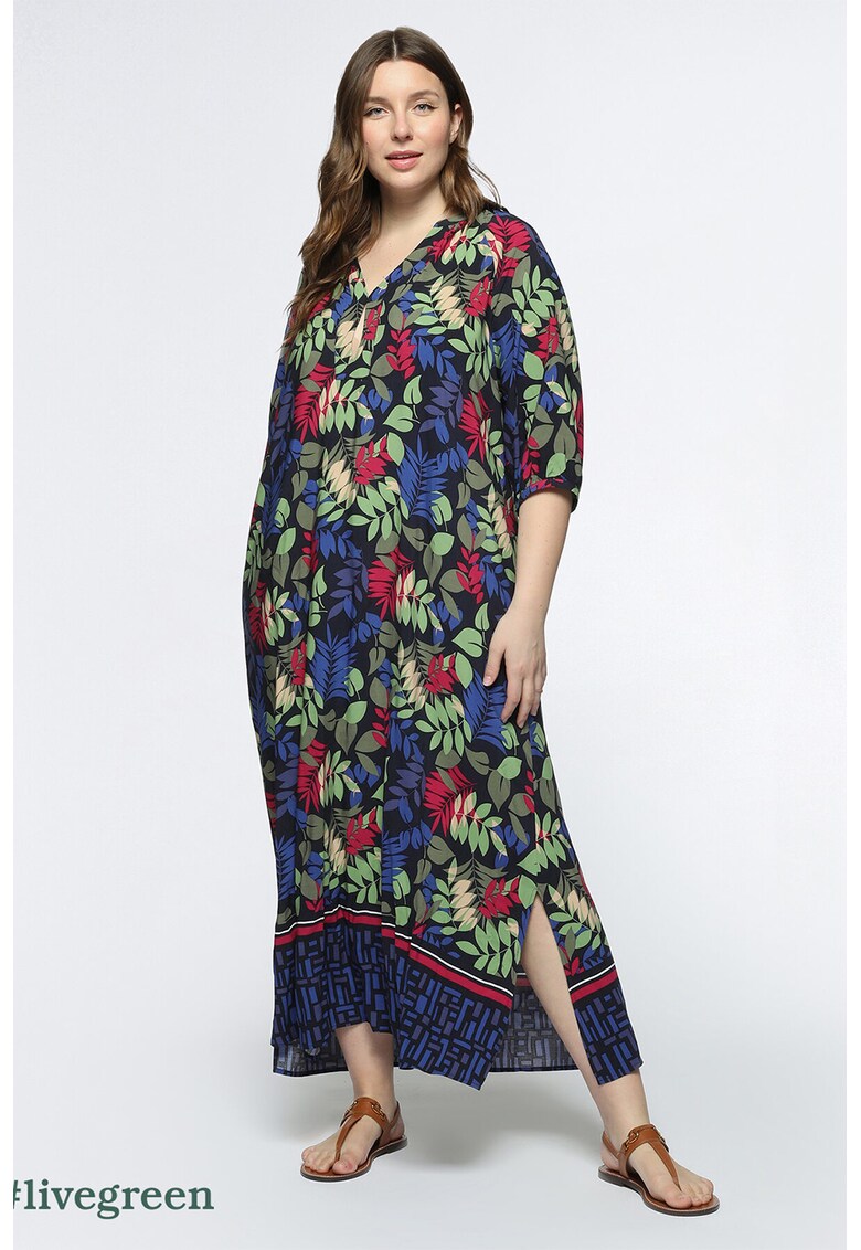 Rochie maxi cu model tropical