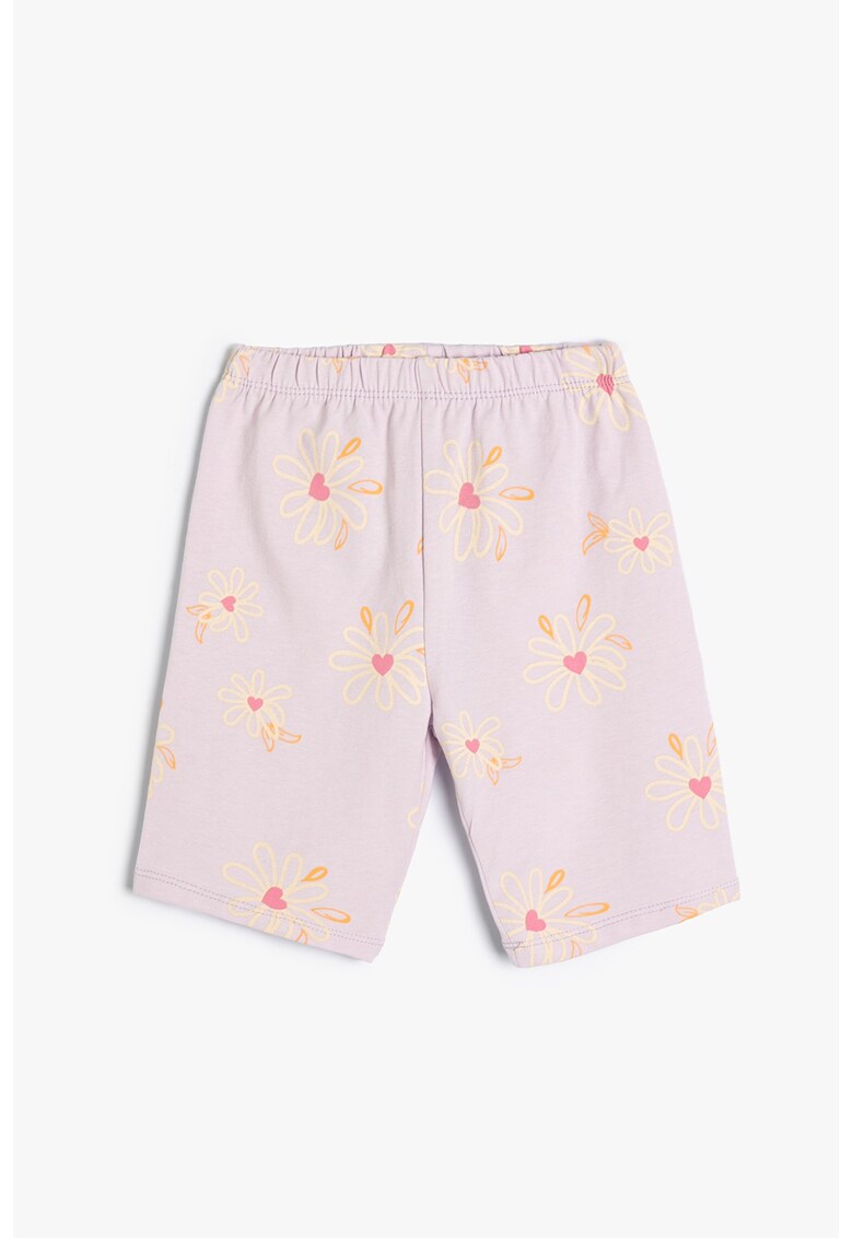 Pantaloni cu model si banda elastica in talie