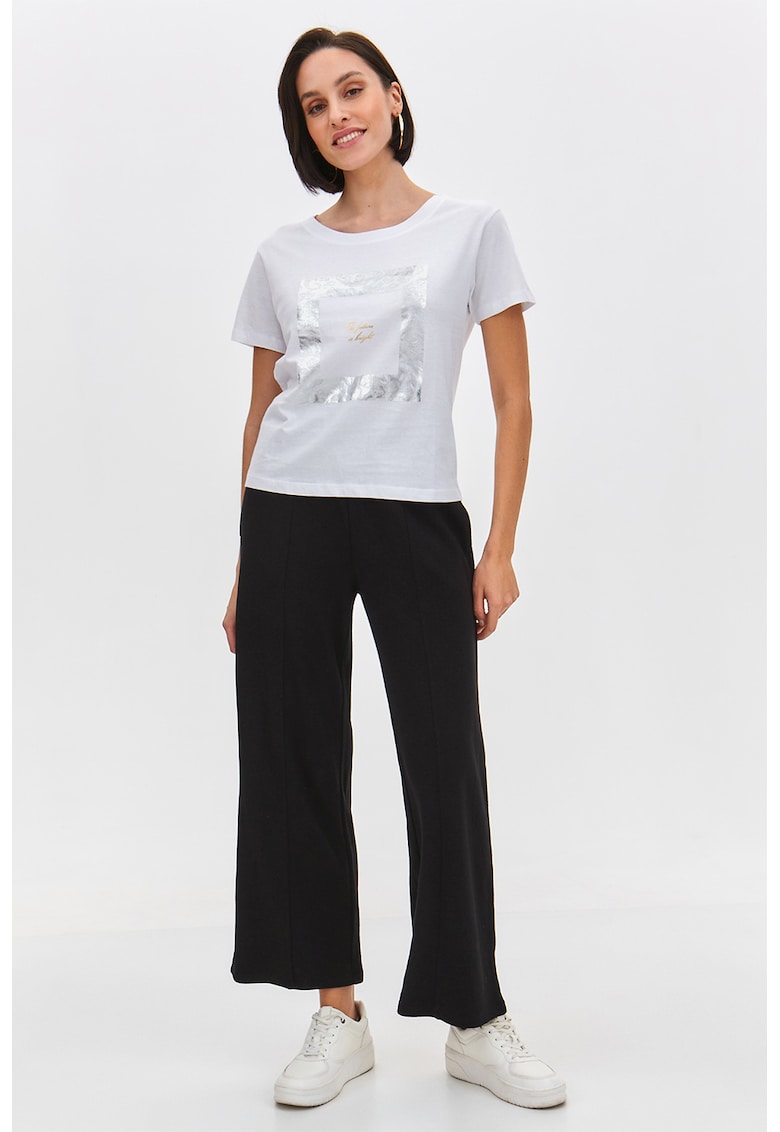Tricou din bumbac cu imprimeu floral Tricou din bumbac cu imprimeu floral