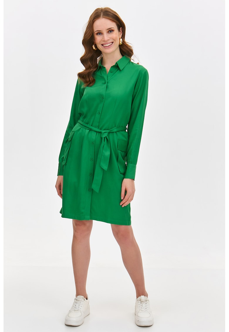 Rochie cu nasturi si buzunare cu clapa