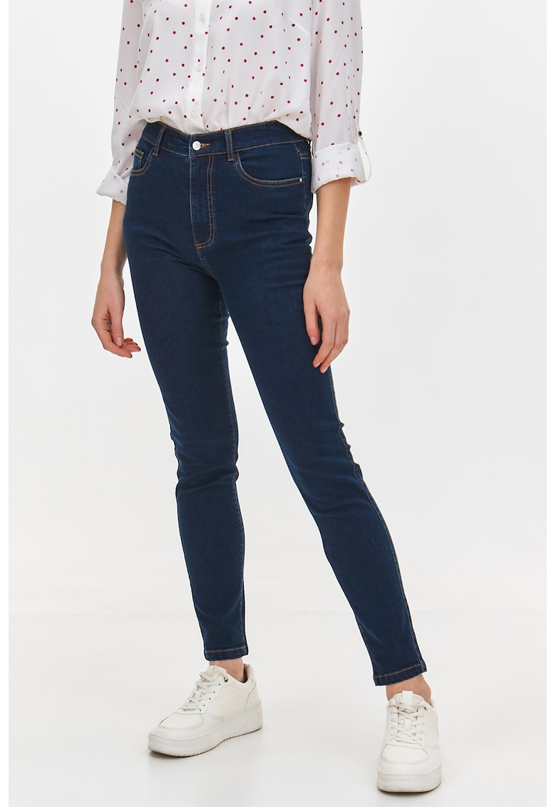 Blugi skinny cu talie inalta