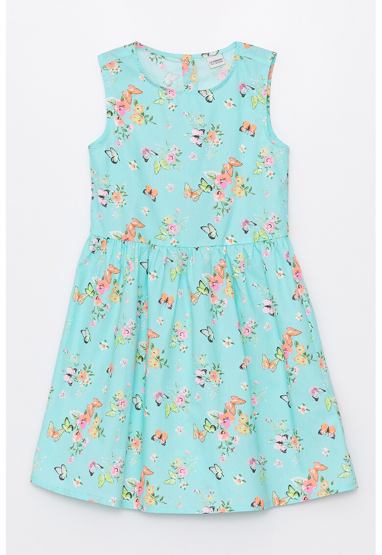 Rochie fara maneci cu model floral