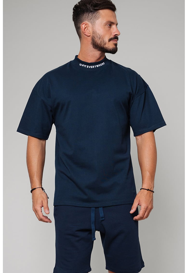 Set de bermude si tricou supradimensionat din amestec de bumbac - 2 piese