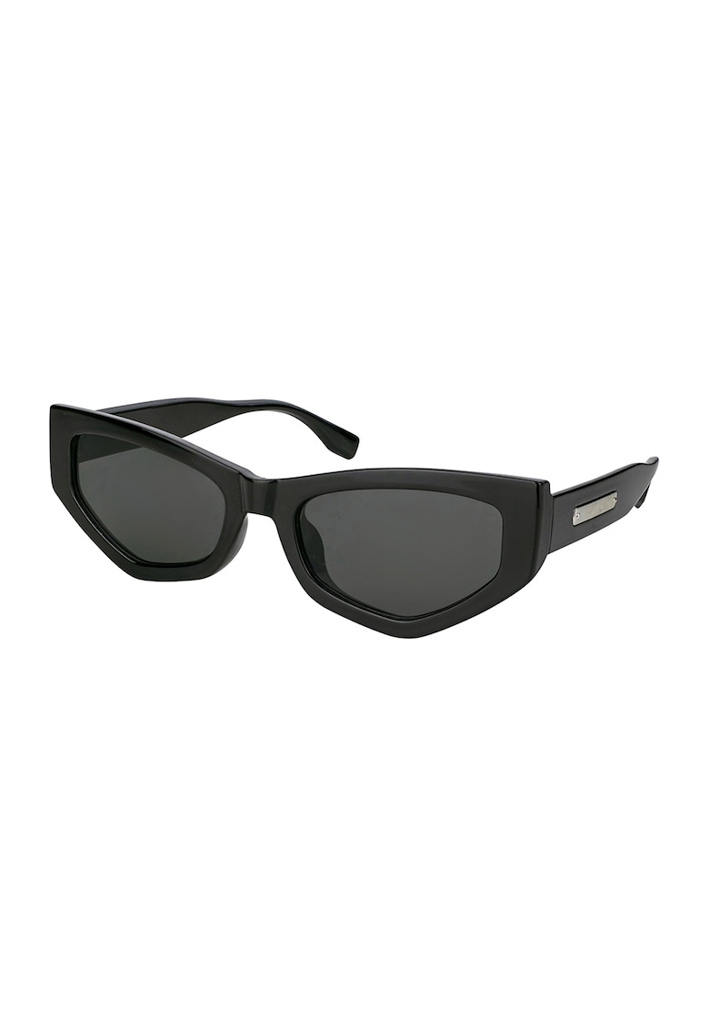 Ochelari de soare cat-eye Julia - Negru/Argintiu