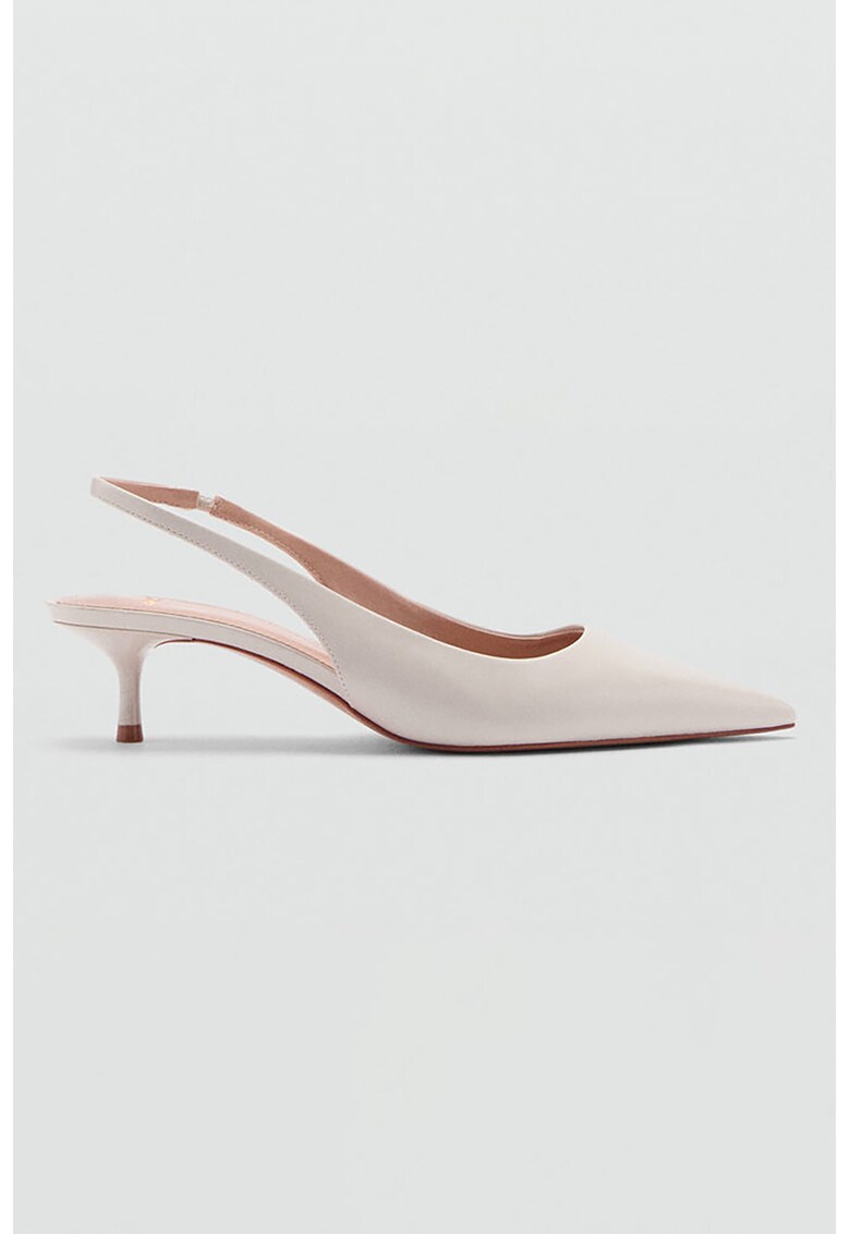 Pantofi de piele ecologica cu bareta slingback