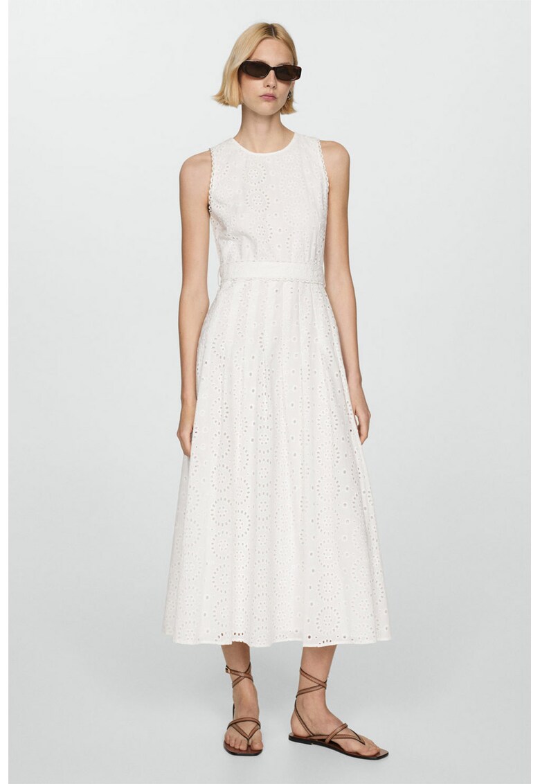 Rochie midi de bumbac fara maneci Sindi