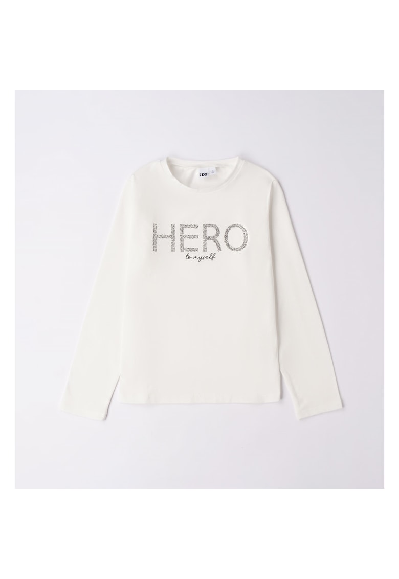 Bluza cu imprimeu pentru fete - 4.7856 - Alb