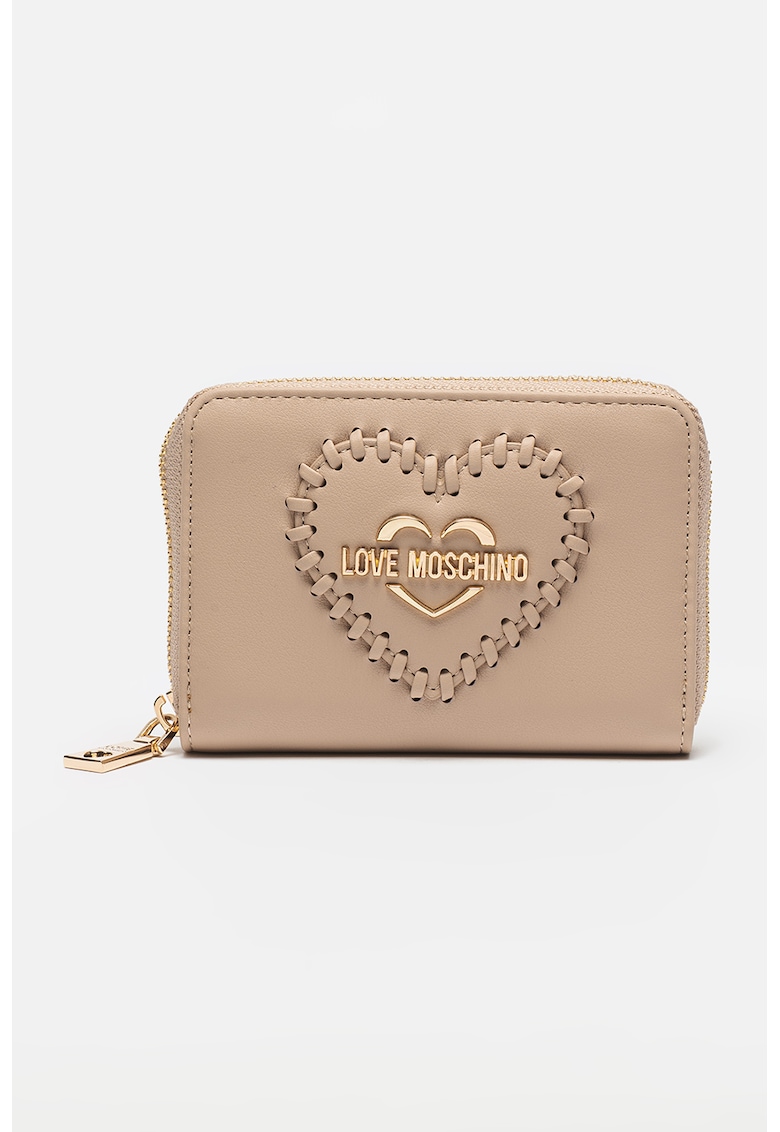 Love Moschino Портфейл с цип и апликация за Жени Love Moschino Портфейл с цип и апликация за Жени
