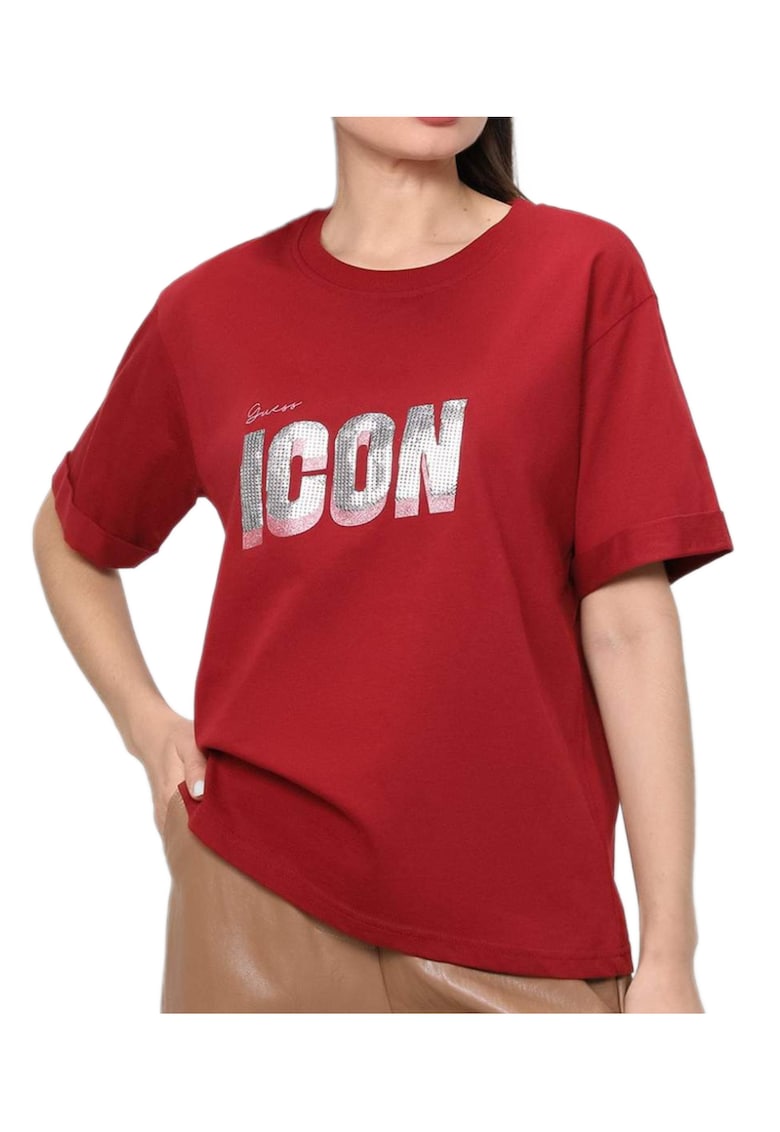 Tricou bumbac - rosu - Visiniu