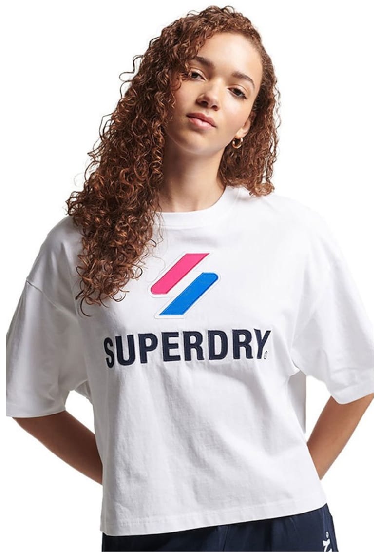 Tricou dama SUPERDRY - oversize - bumbac - alb