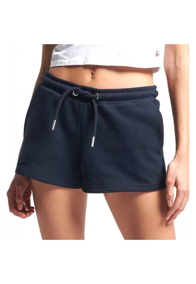 Pantaloni sport dama Superdry Vintage Logo - bumbac/poliester - albastru - Albastru