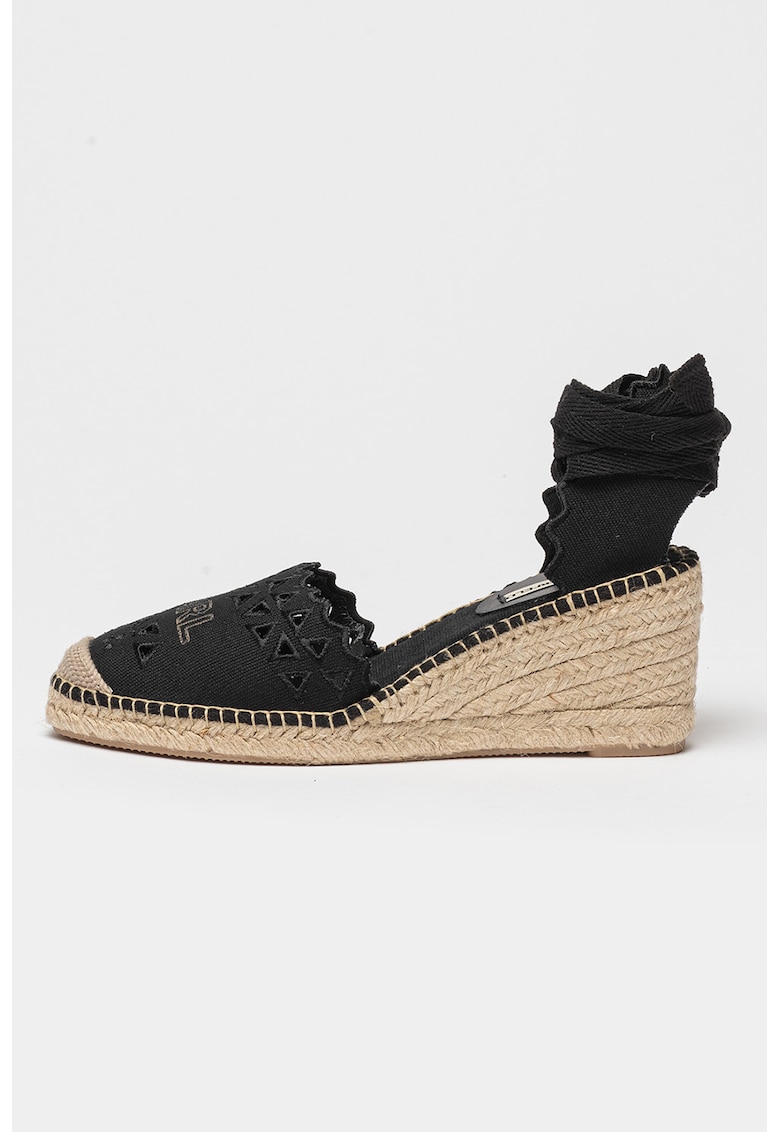 Espadrile D'Orsay cu logo Kamini