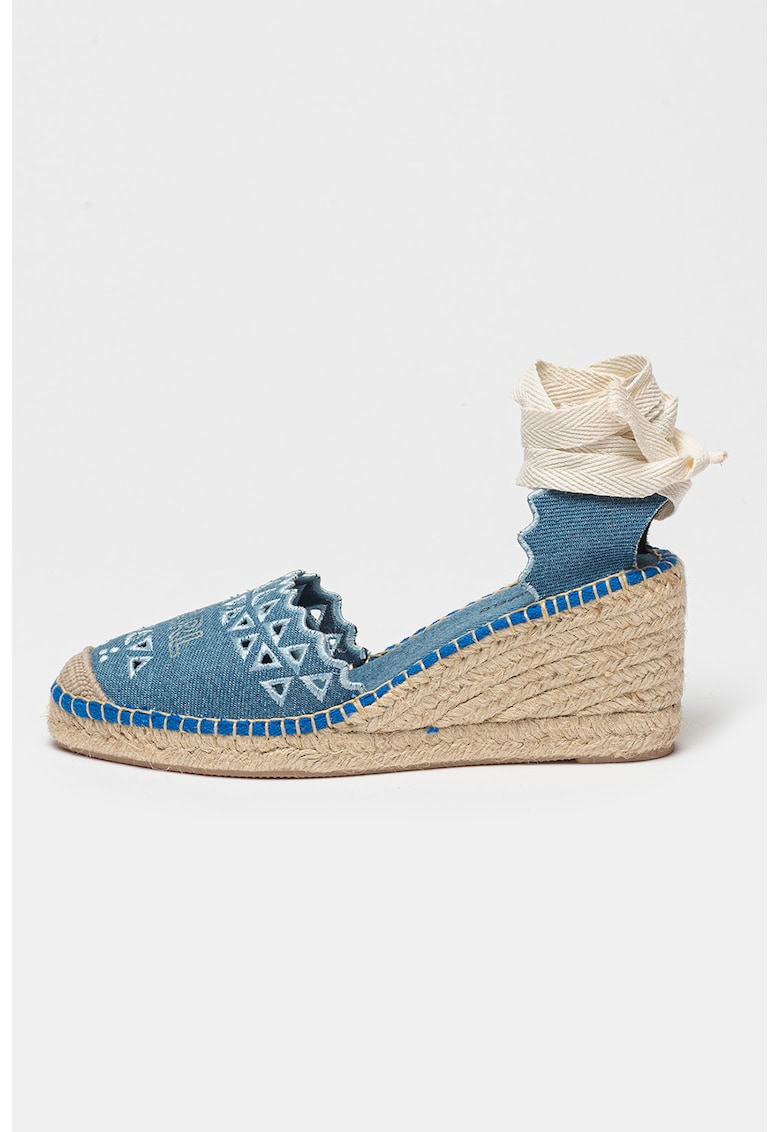 Espadrile D'Orsay cu logo Kamini