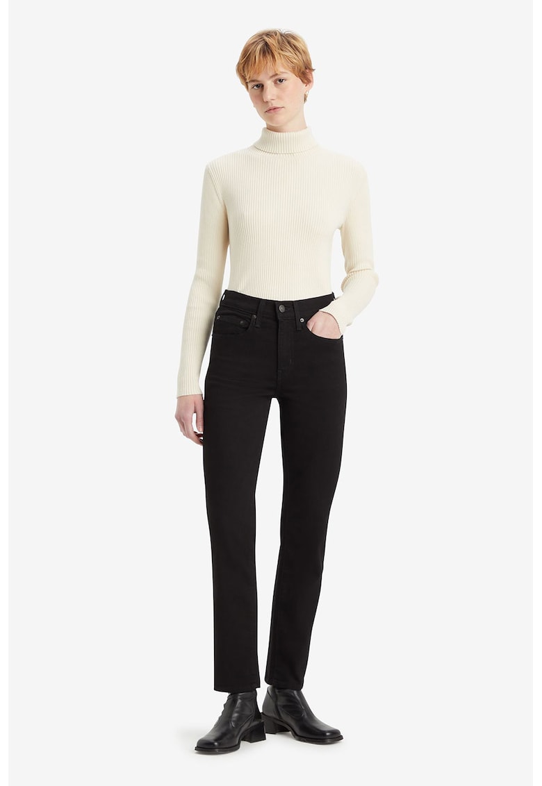 Blugi drepti cu talie inalta 724™ - Negru
