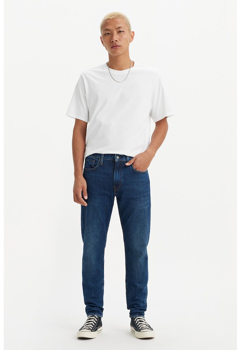 Blugi din amestec de lyocell cu talie medie Blugi din amestec de lyocell cu talie medie