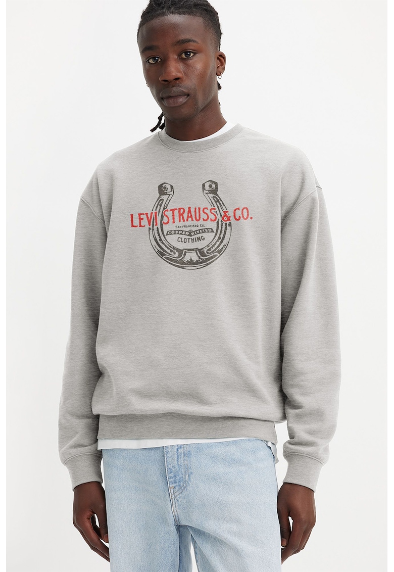 Bluza de trening relaxed fit de bumbac