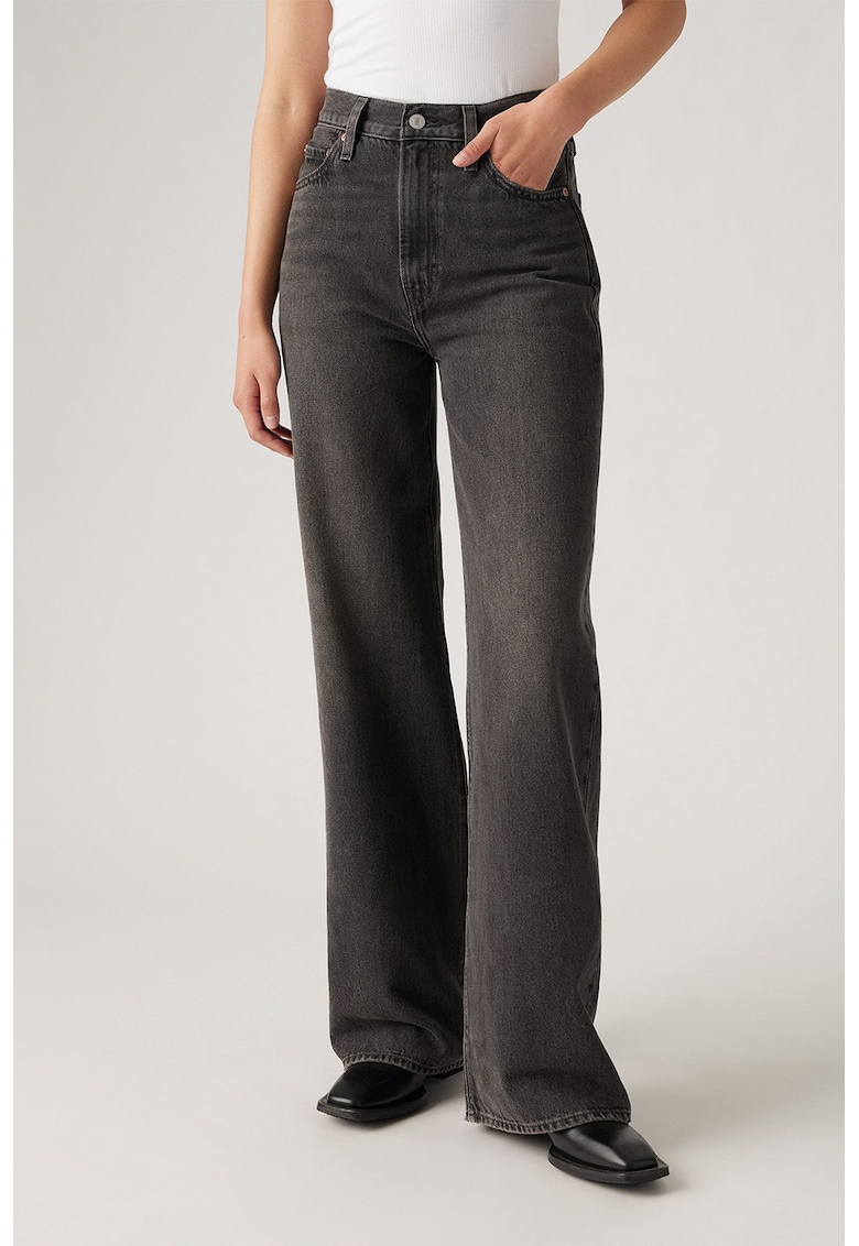 Blugi cu croiala ampla Ribcage - Gri antracit