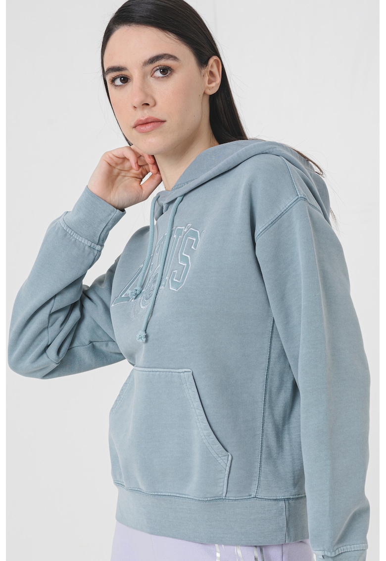 Hanorac relaxed fit de bumbac cu buzunar kangaroo