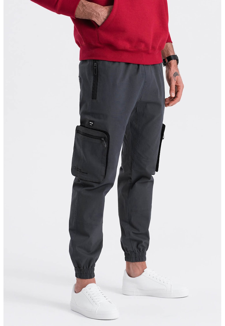 Pantaloni cargo cu mansete elastice