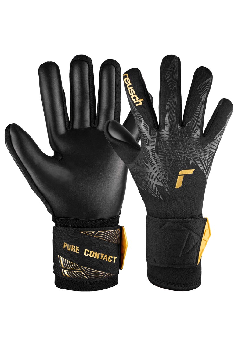 Manusi portari copii Pure Contact Infinity Junior - marime JR - negru/auriu Manusi portari copii Pure Contact Infinity Junior - marime JR - negru/auriu